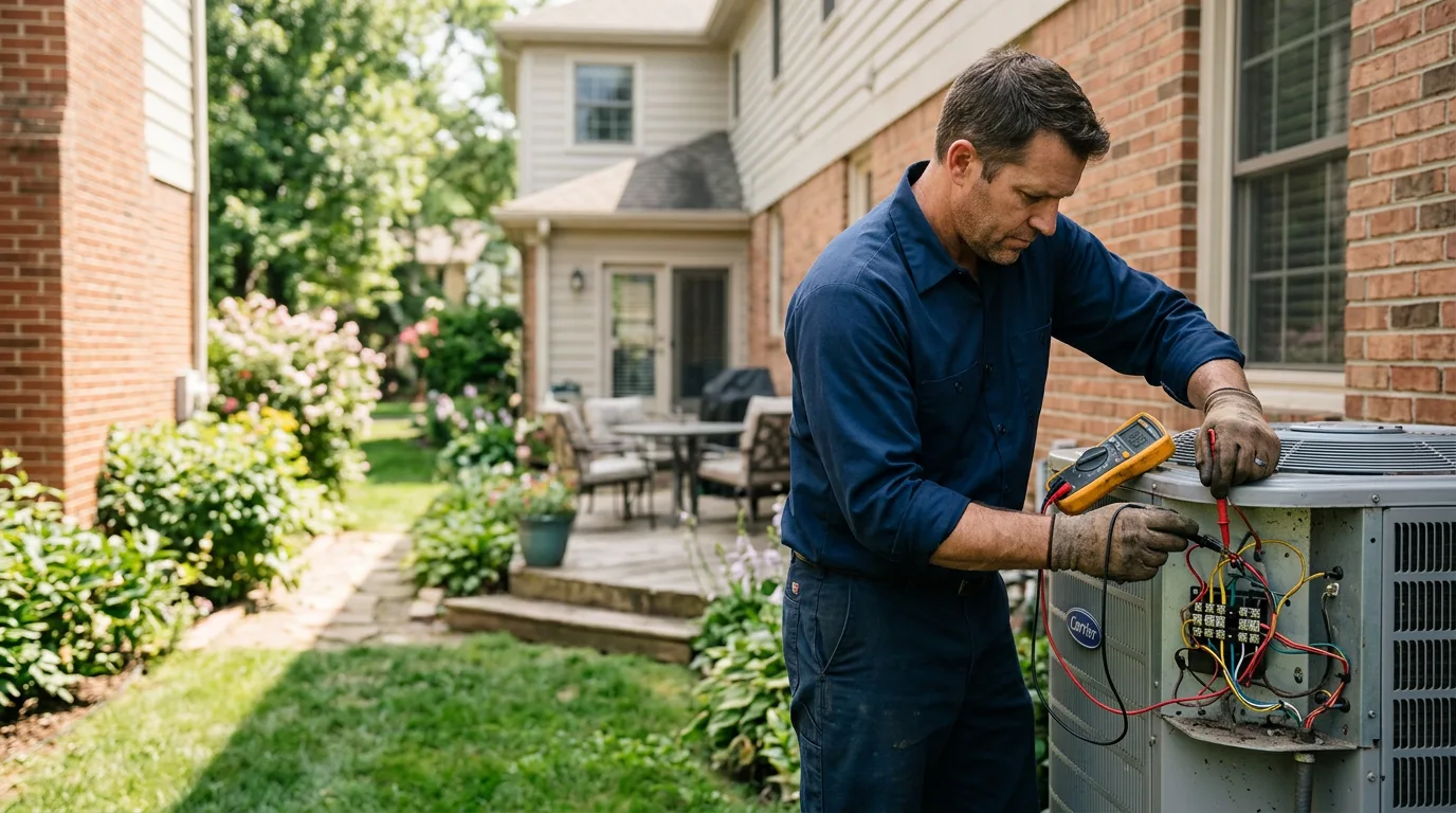 HVAC technician working near Nunda, NY